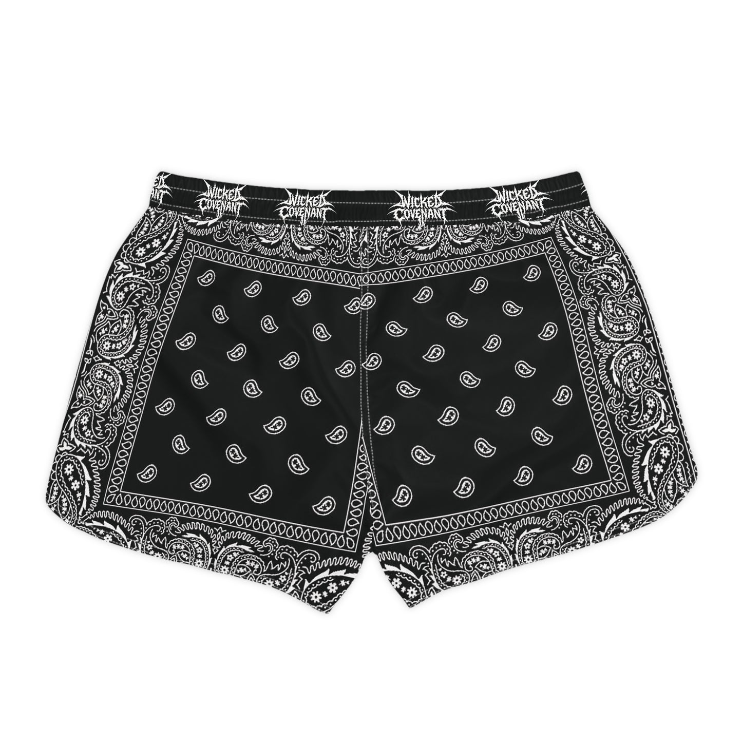 Women's Wicked Bandana Casual Shorts - Black