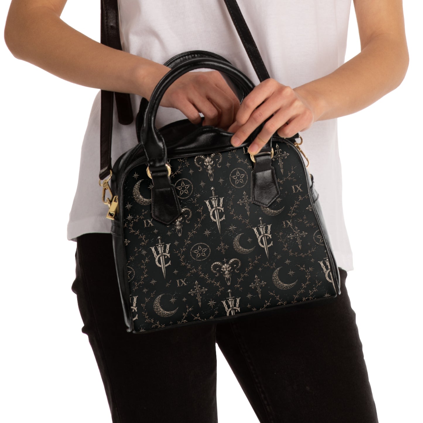 The Covenant Monogram Shoulder Handbag