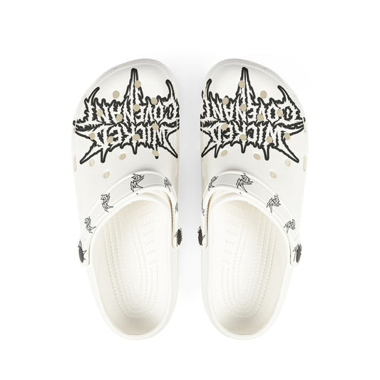 Wicked Covenant Clogs - White