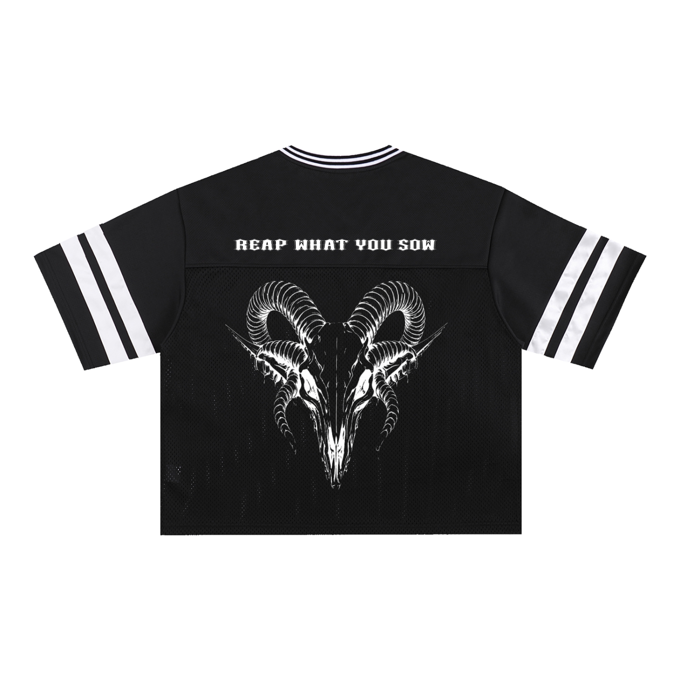 Wicked - Black Taped Mesh Boxy Shirt