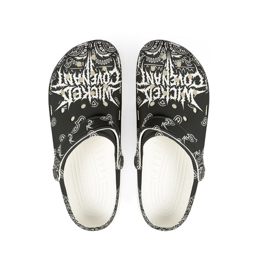Wicked Bandana Clogs - Black