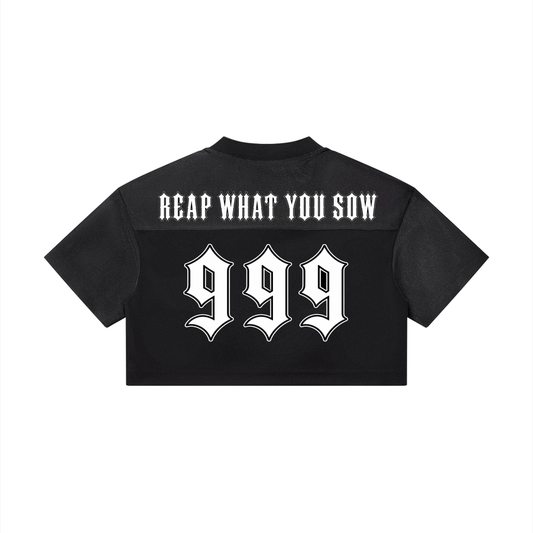 Covenant 999 - Black Cropped V-Neck Jersey