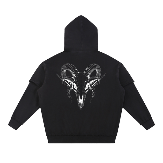 Reap What You Sow - Raw Edge Double Layered Hoodie