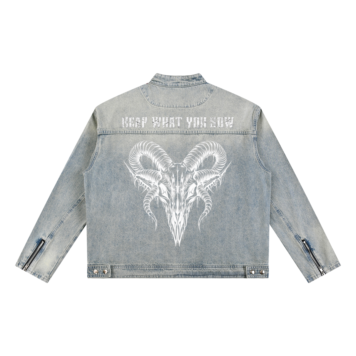 Covenant IX - Vintage Wash Zip Denim Jacket