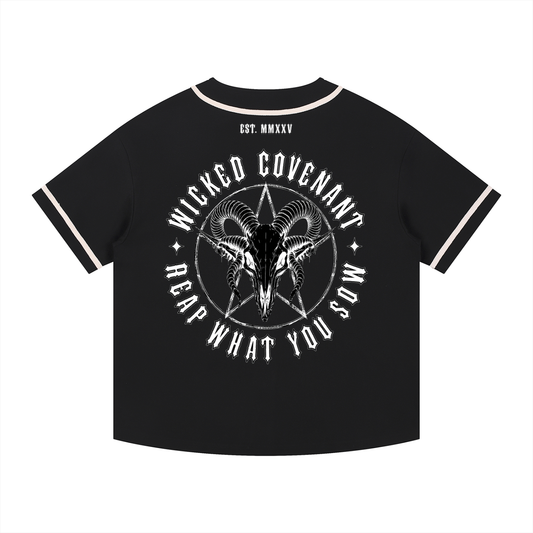 WC Pentacle Reap What You Sow - Black Piped Baseball Jersey