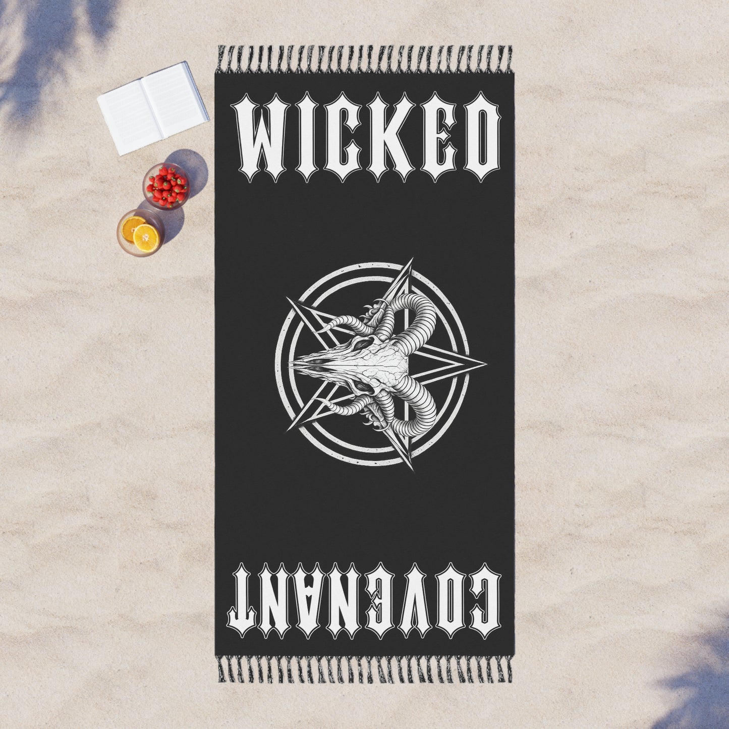 Wicked Covenant Ram Carcass Pentacle Boho Beach Cloth