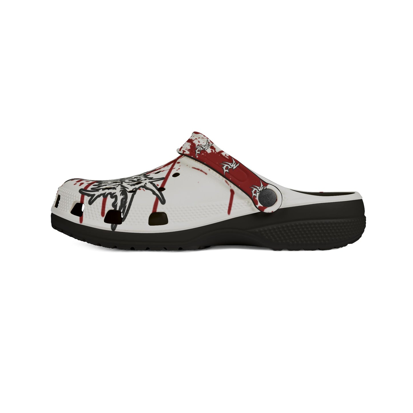 Wicked Blood Splat Clogs - White