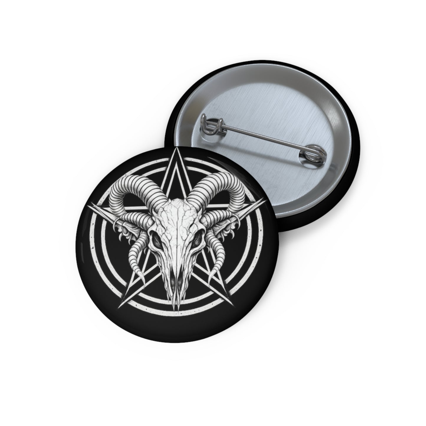 Ram Carcass Pentacle Pin Button