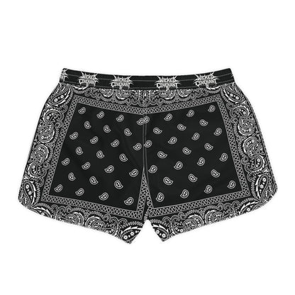 Women's Wicked Bandana Casual Shorts - Black