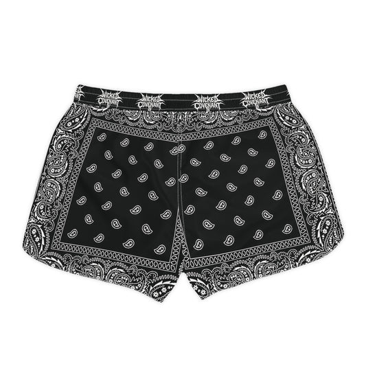 Women's Wicked Bandana Casual Shorts - Black