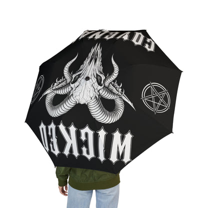 Wicked Covenant Ram Carcass Pentacle Semi-Automatic Foldable Umbrella