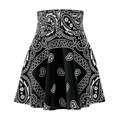 Wicked Covenant Women's Black Bandana Skater Skirt