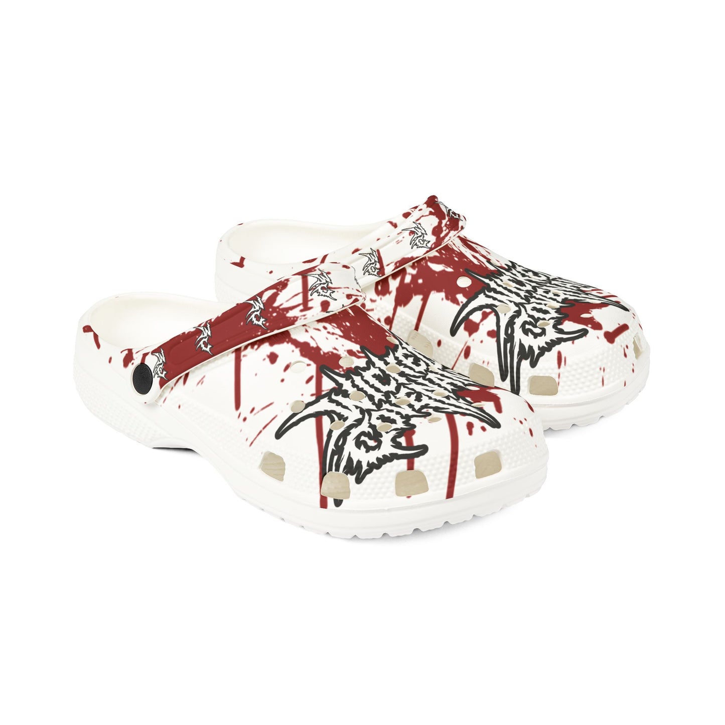 Wicked Blood Splat Clogs - White