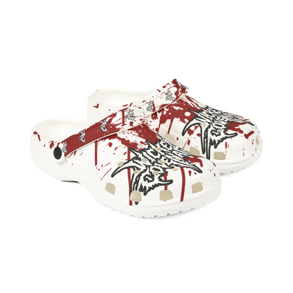 Wicked Blood Splat Clogs - White