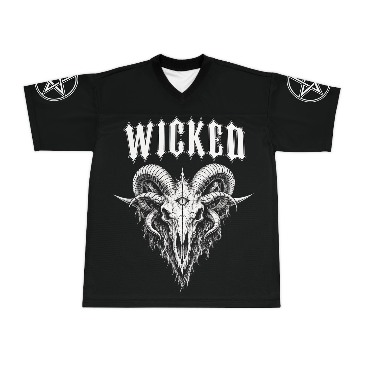 Horned Goat Carcass - Black Football Jersey