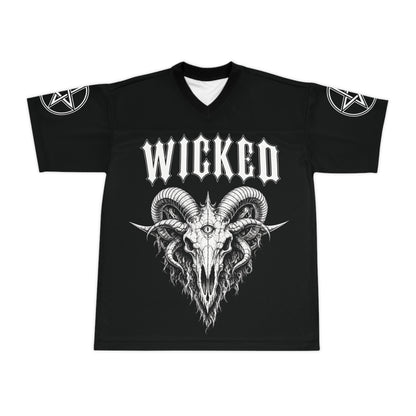 Horned Goat Carcass - Black Football Jersey