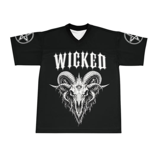 Horned Goat Carcass - Black Football Jersey