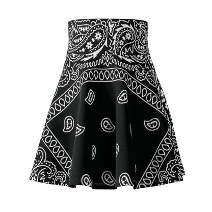 Wicked Covenant Women's Black Bandana Skater Skirt