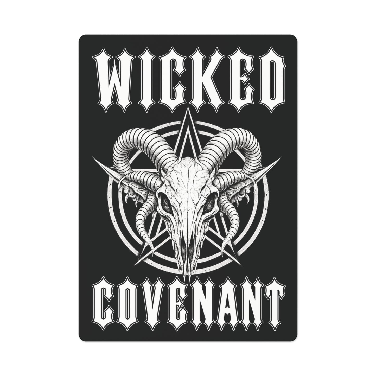 Wicked Covenant Pentacle Ram Carcass Poker Cards