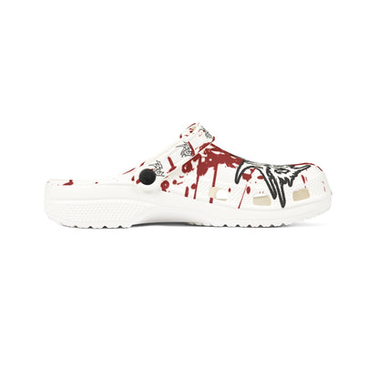 Wicked Blood Splat Clogs - White