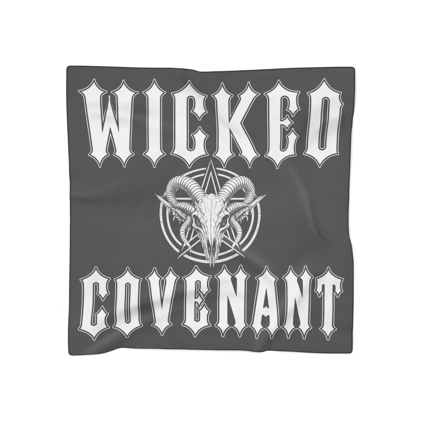 Wicked Covenant Pentacle Ram Carcass Poly Scarf