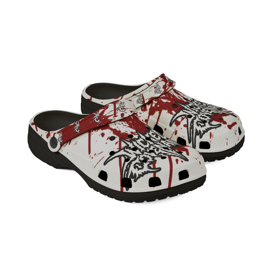 Wicked Blood Splat Clogs - White