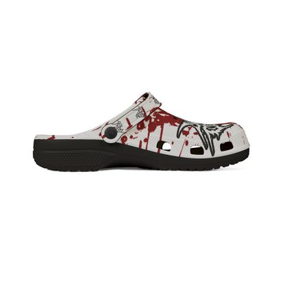 Wicked Blood Splat Clogs - White