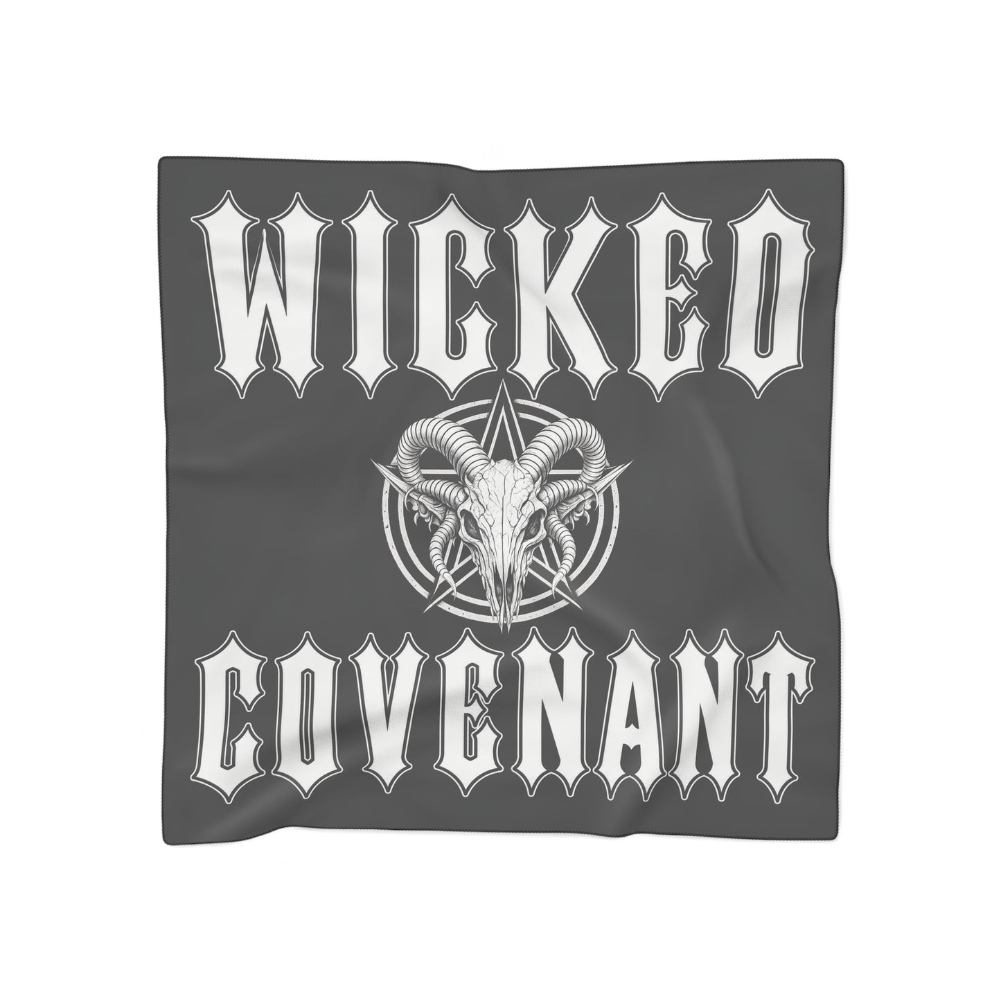 Wicked Covenant Pentacle Ram Carcass Poly Scarf