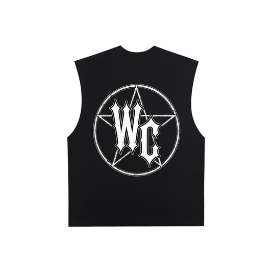Wicked Covenant Reap What You Sow - Black Raw Edge Tank Top