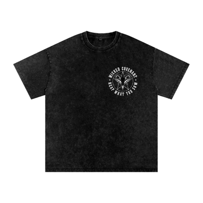 Wicked Covenant Snow Washed OversizedT-Shirt