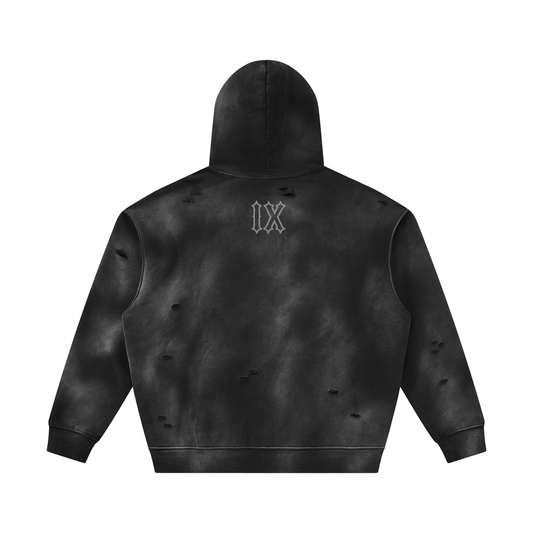 Wicked Covenant Sunfade Frayed Fleece Hoodie