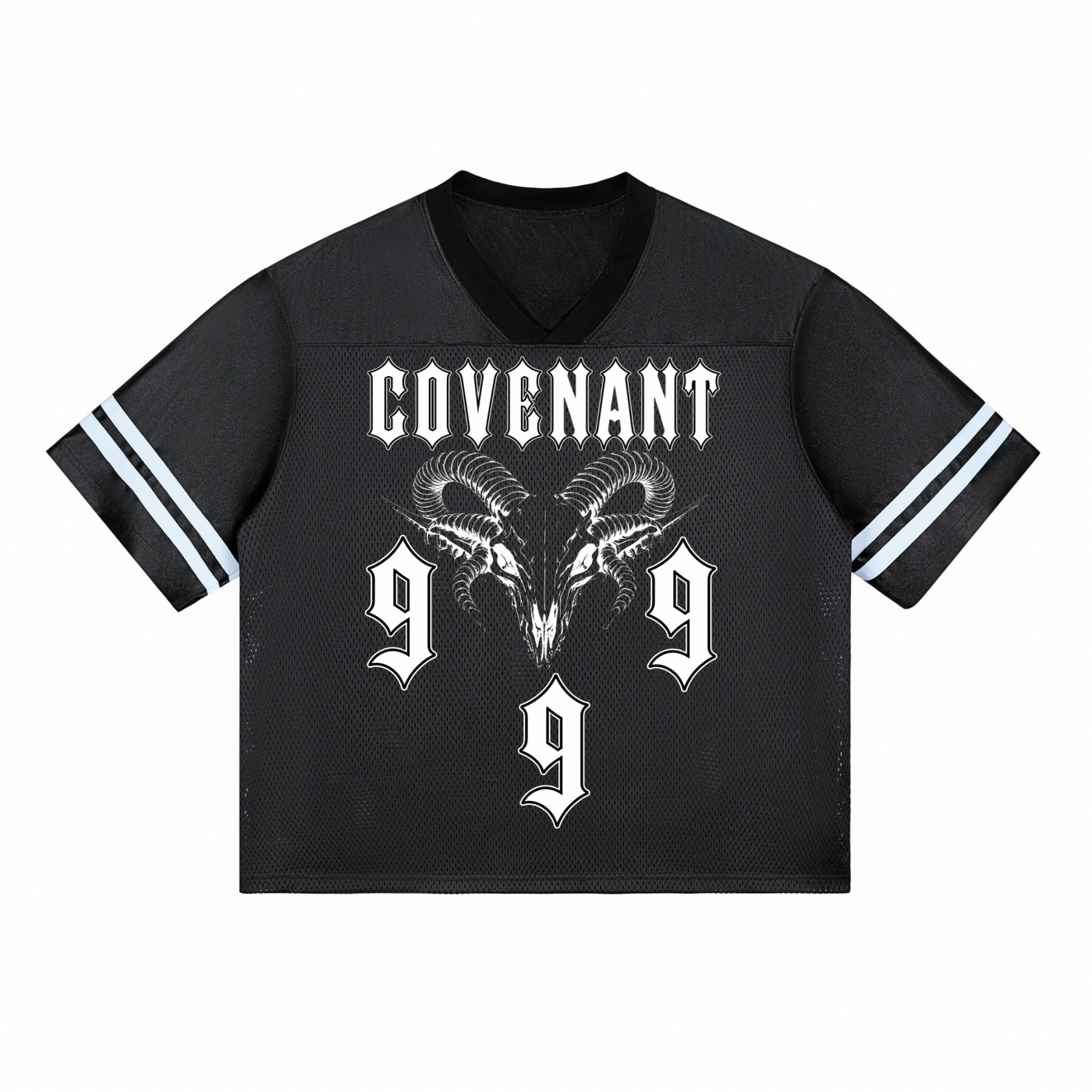 Covenant 999 Ram Carcass - Black Taped Mesh Shirt