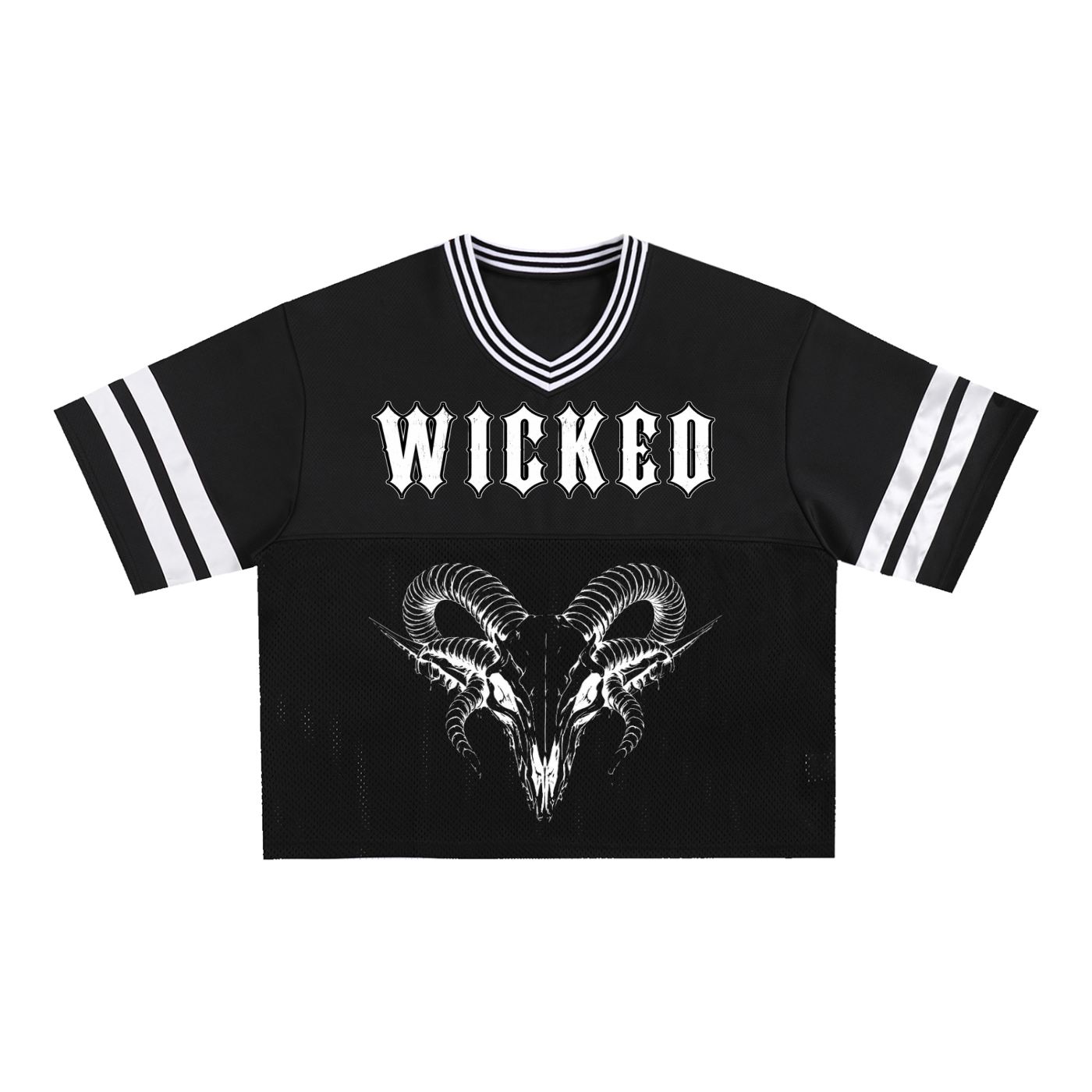 Wicked Ram Carcass - Black Taped Mesh Boxy Shirt