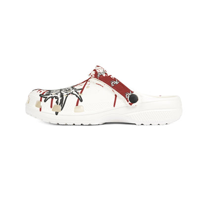 Wicked Blood Splat Clogs - White