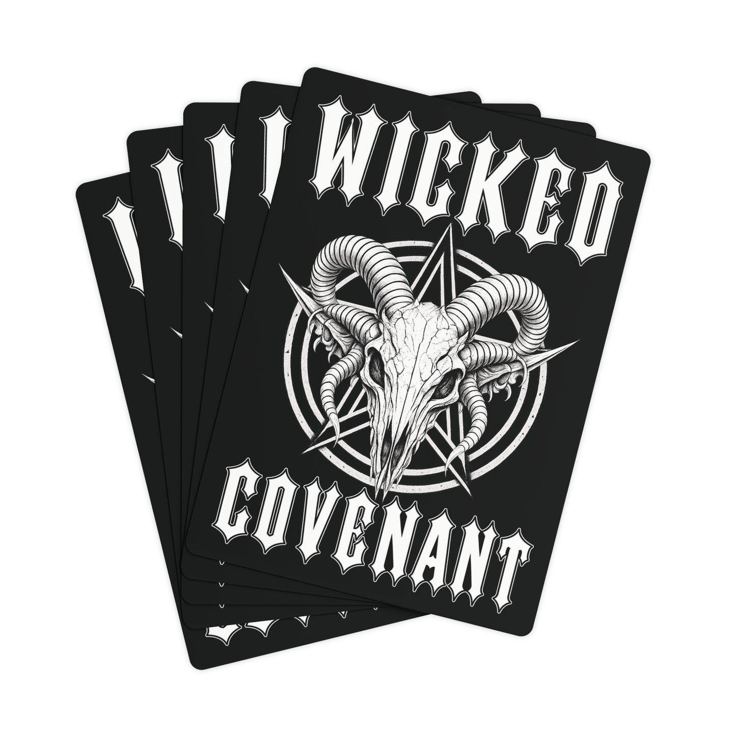 Wicked Covenant Pentacle Ram Carcass Poker Cards