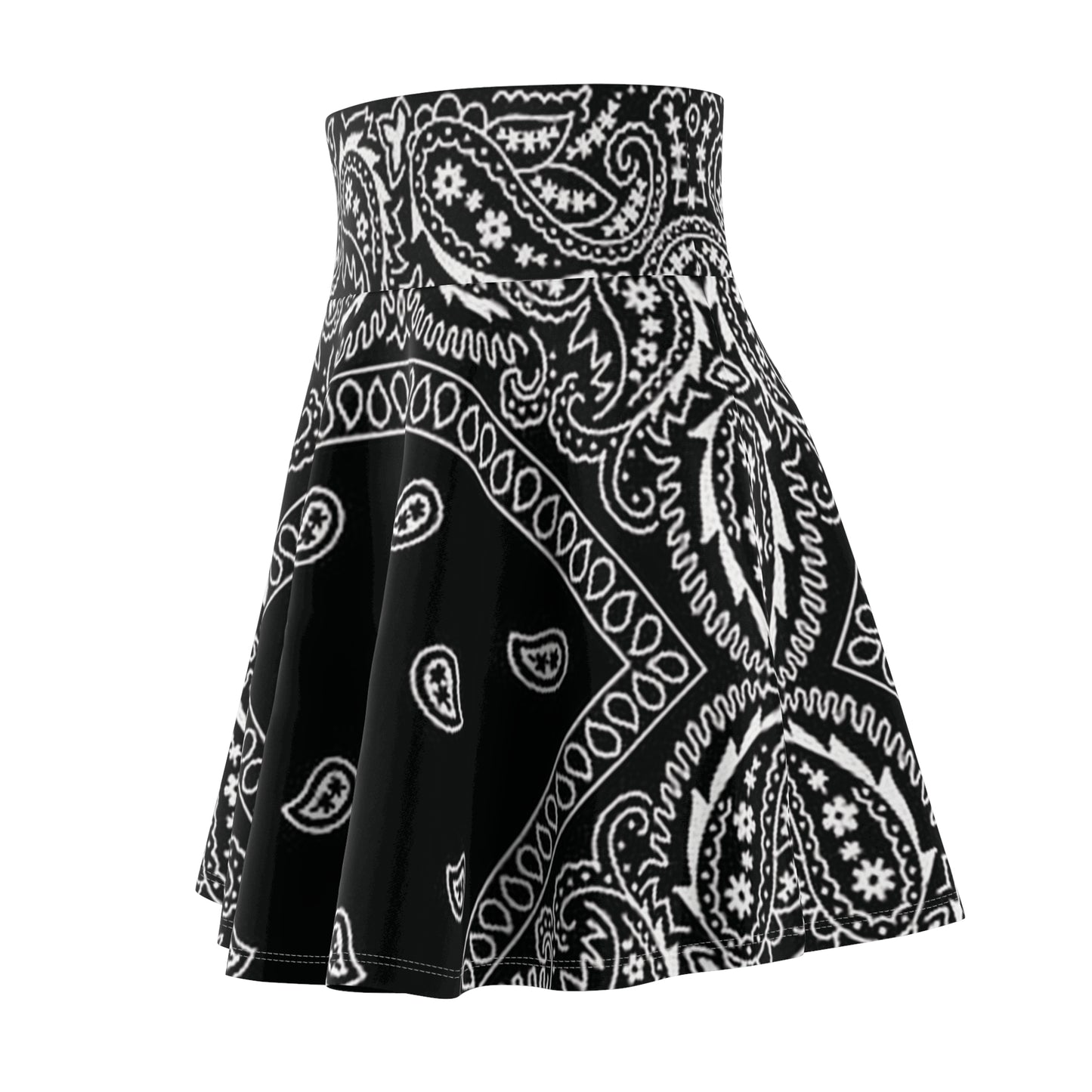 Wicked Covenant Women's Black Bandana Skater Skirt