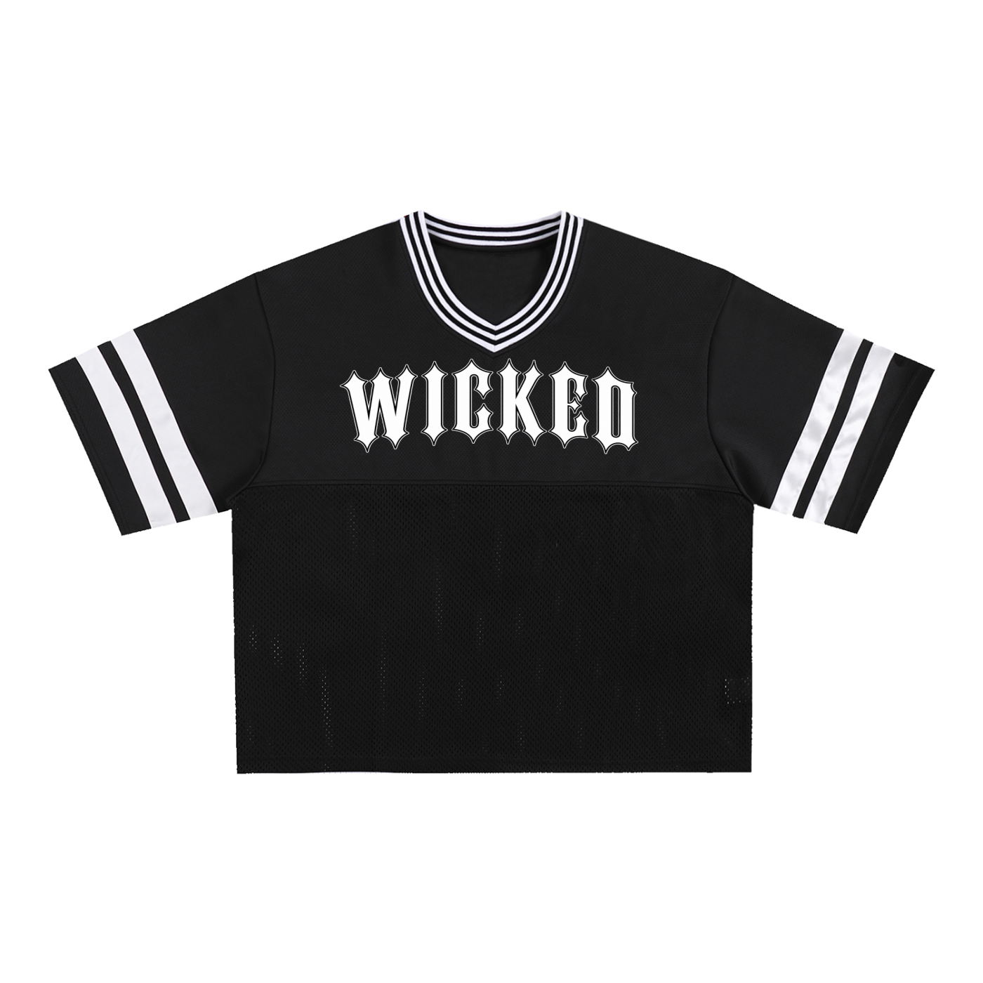 Wicked - Black Taped Mesh Boxy Shirt