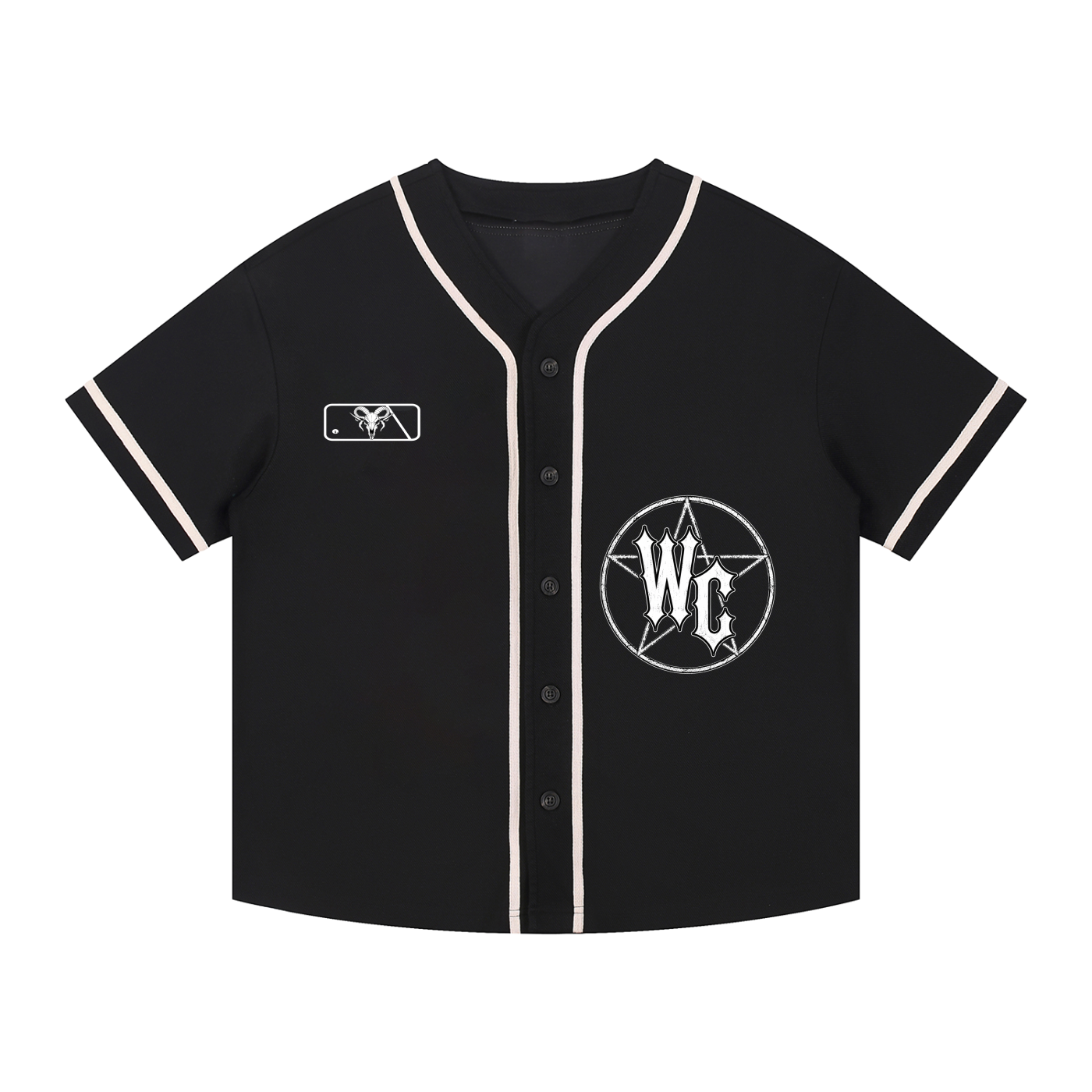 WC Pentacle Reap What You Sow - Black Piped Baseball Jersey