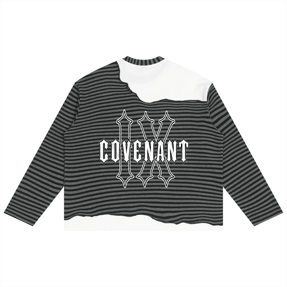 Ram Carcass - Striped Panel Boxy Long Sleeve T-Shirt