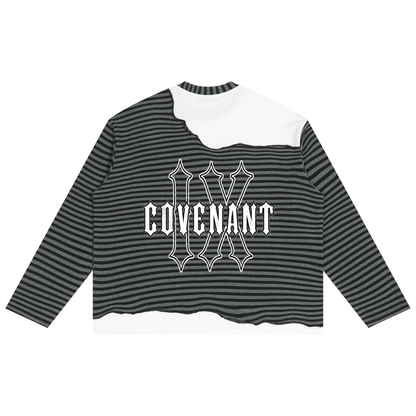 Ram Carcass - Striped Panel Boxy Long Sleeve T-Shirt