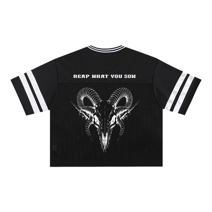 Wicked - Black Taped Mesh Boxy Shirt