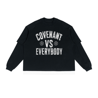 Covenant vs Everybody - Paneled Layer Color Block T-Shirt