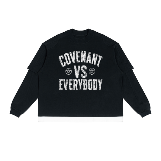 Covenant vs Everybody - Paneled Layer Color Block T-Shirt