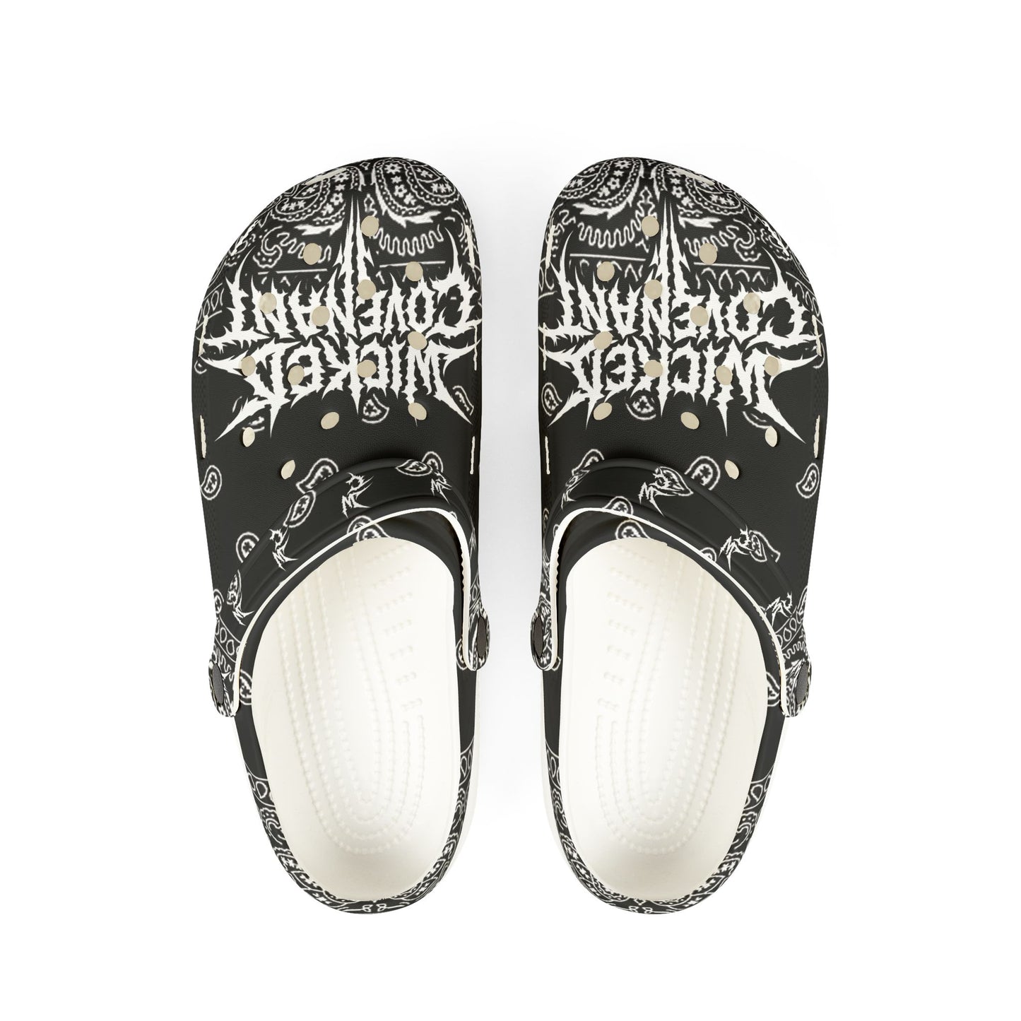 Wicked Bandana Clogs - Black
