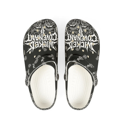 Wicked Bandana Clogs - Black