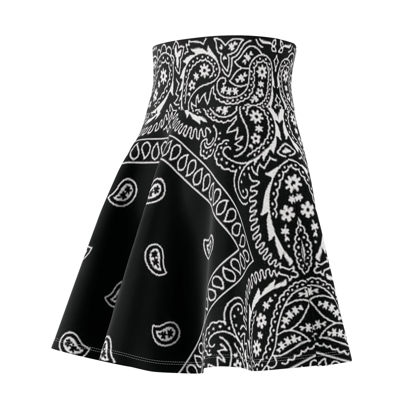 Wicked Covenant Women's Black Bandana Skater Skirt