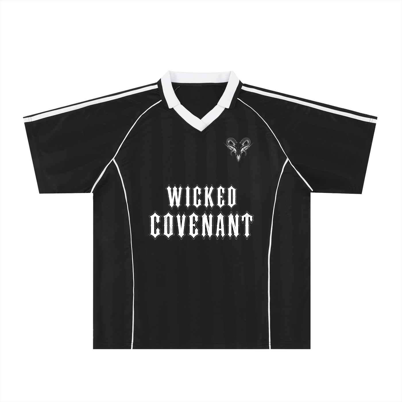Wicked Covenant Shadow Stripe Collared Soccer Jersey