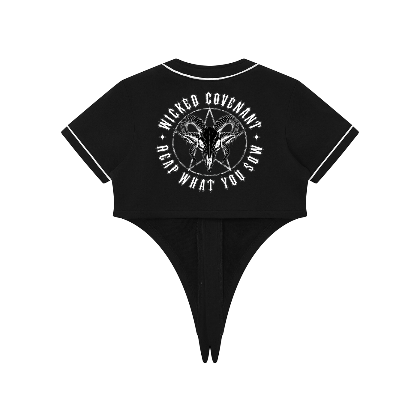 Wicked Covenant Reap What You Sow - Black Piping Baseball Jersey