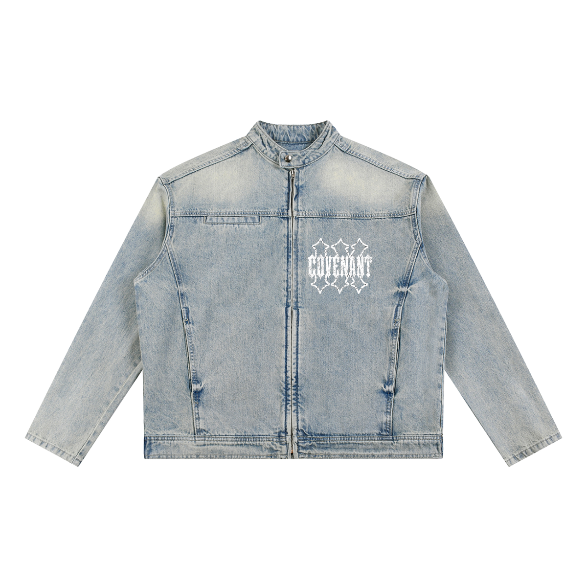 Covenant IX - Vintage Wash Zip Denim Jacket