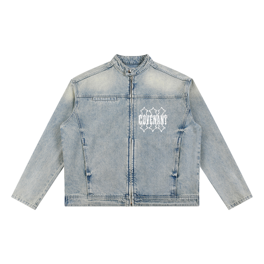 Covenant IX - Vintage Wash Zip Denim Jacket